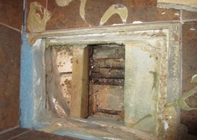 Defect in wall of building