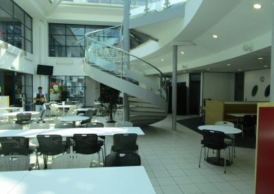 Dining area of commercial building