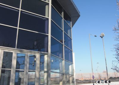 Side of a motor trade building